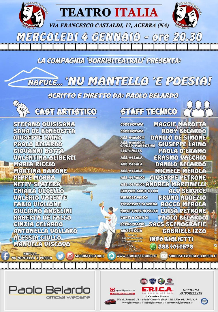 Nu mentello e' poesia uno spettacolo teatrale messo in scena da Sorrisi Teatrali a Napoli