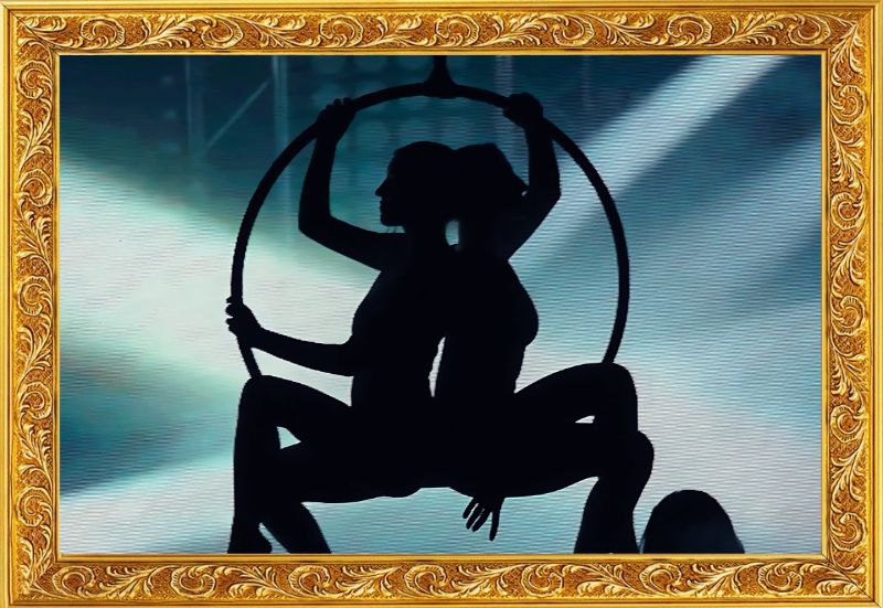 Danza aerea delle ballerine ufficiali della Sorrisi Teatrali